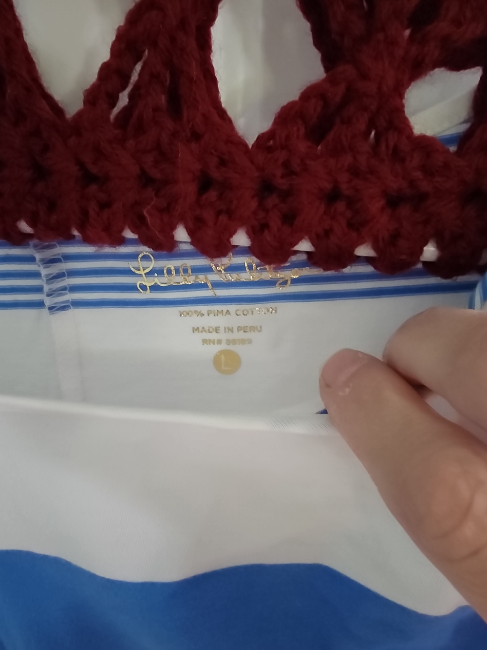 Lilly Pulitzer Blue and White Striped Midi Dress